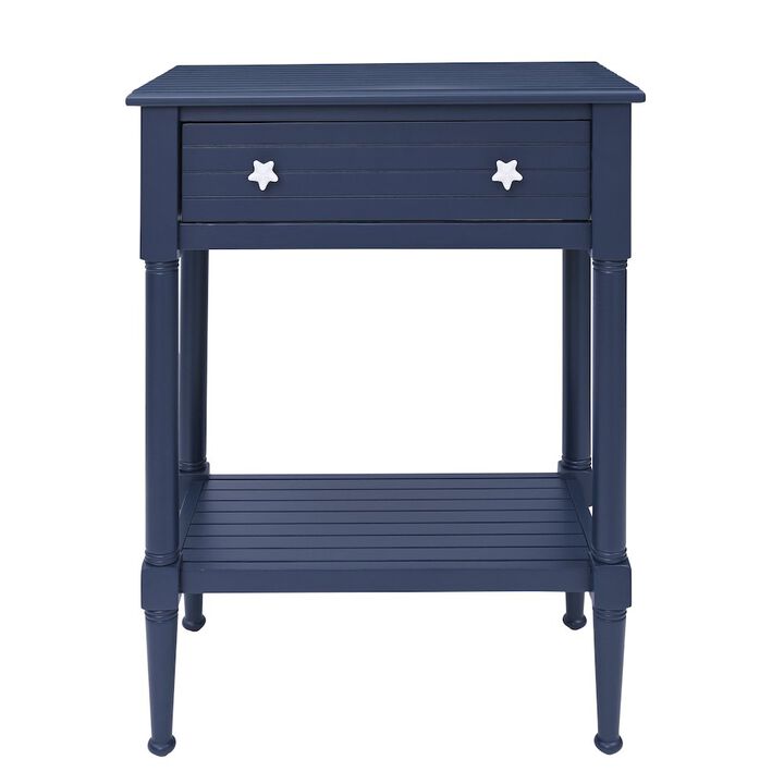 Linon Seaboard Accent Table Navy