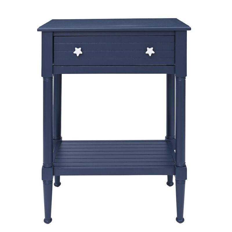 Linon Seaboard Accent Table Navy image number 1