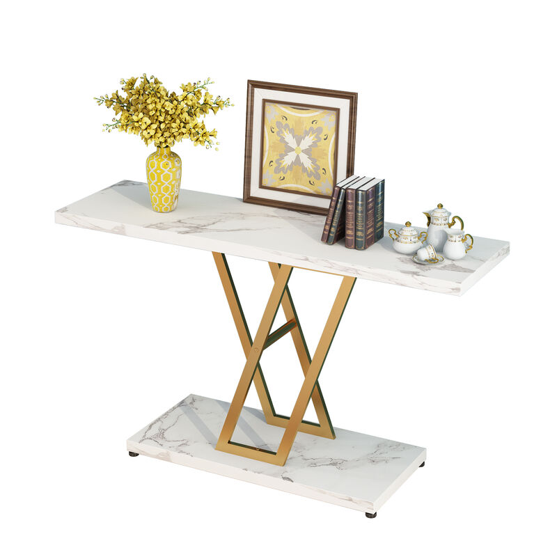 Industrial Hallway Table for Entryway Stylish Console Table with Storage for Home Organization
