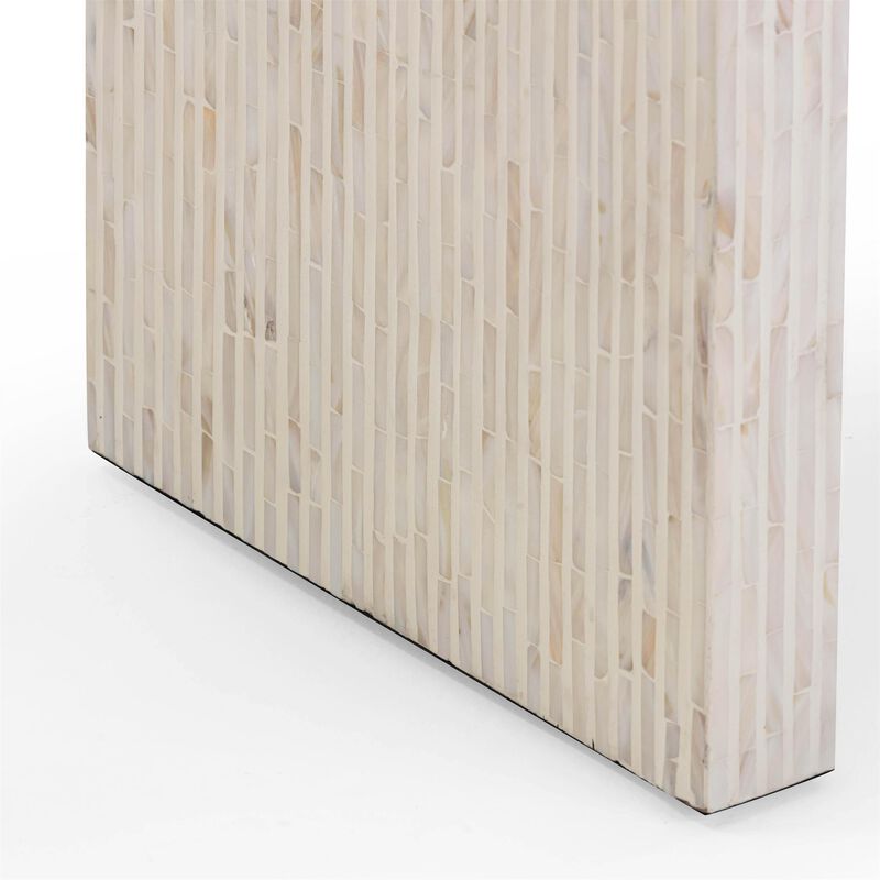 Tov Furniture Opus Cream Capiz Shell Console Table image number 6