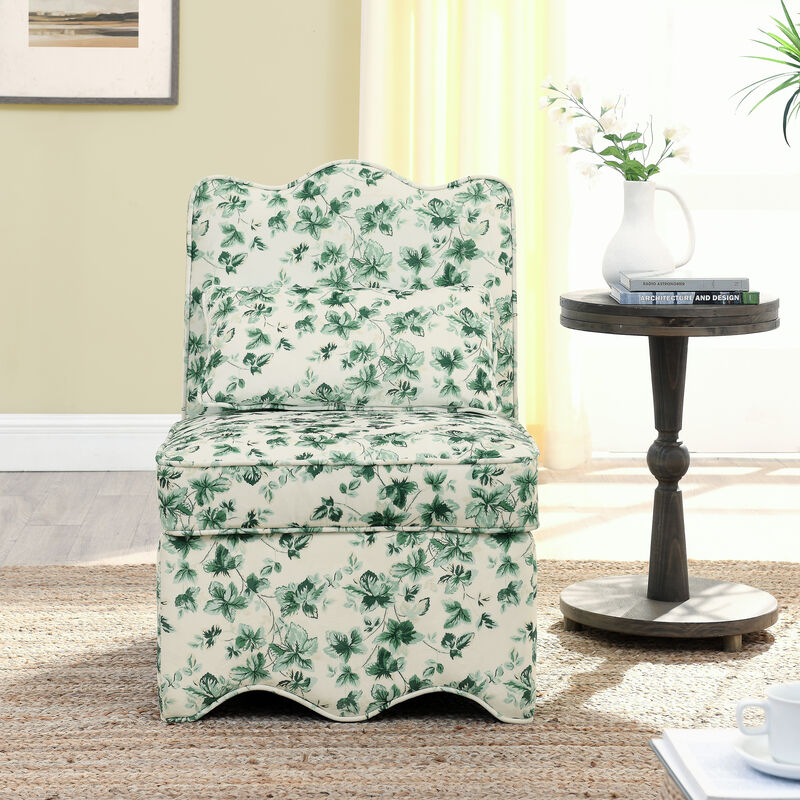 Merax Floral Dining Chair with Soft Seat Cushion and Backrest