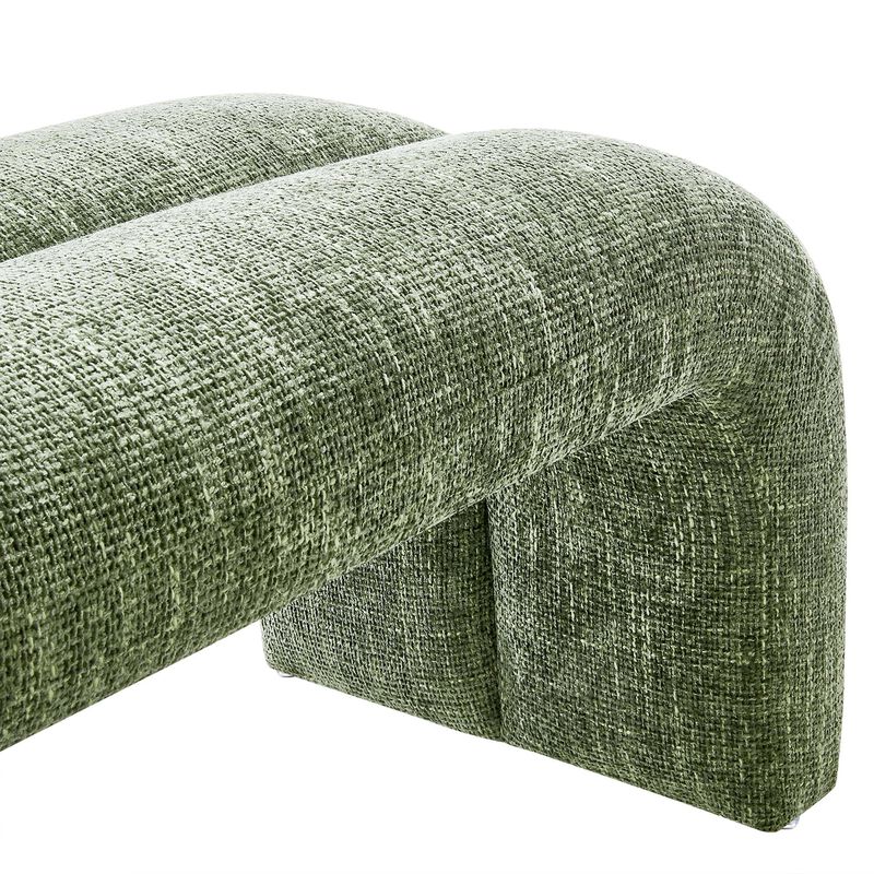 Modway EEI-6769-FRO Dax 50.5" Chenille Upholstered Accent Bench, Frost image number 8