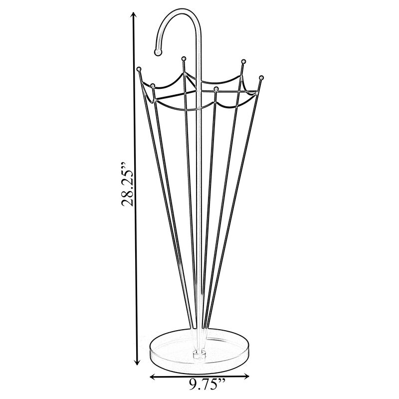 Black Umbrella Shaped Creative Umbrella Holder Stand for Indoor and Outdoor