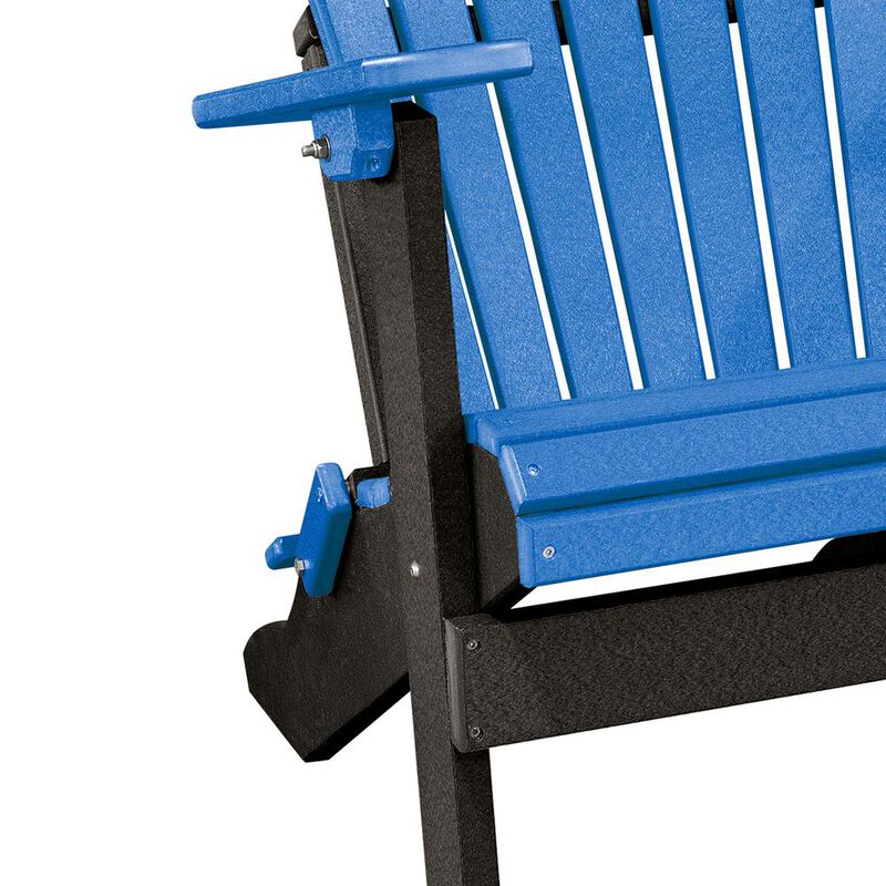 Foldable Adirondack Chair in Blue and Black