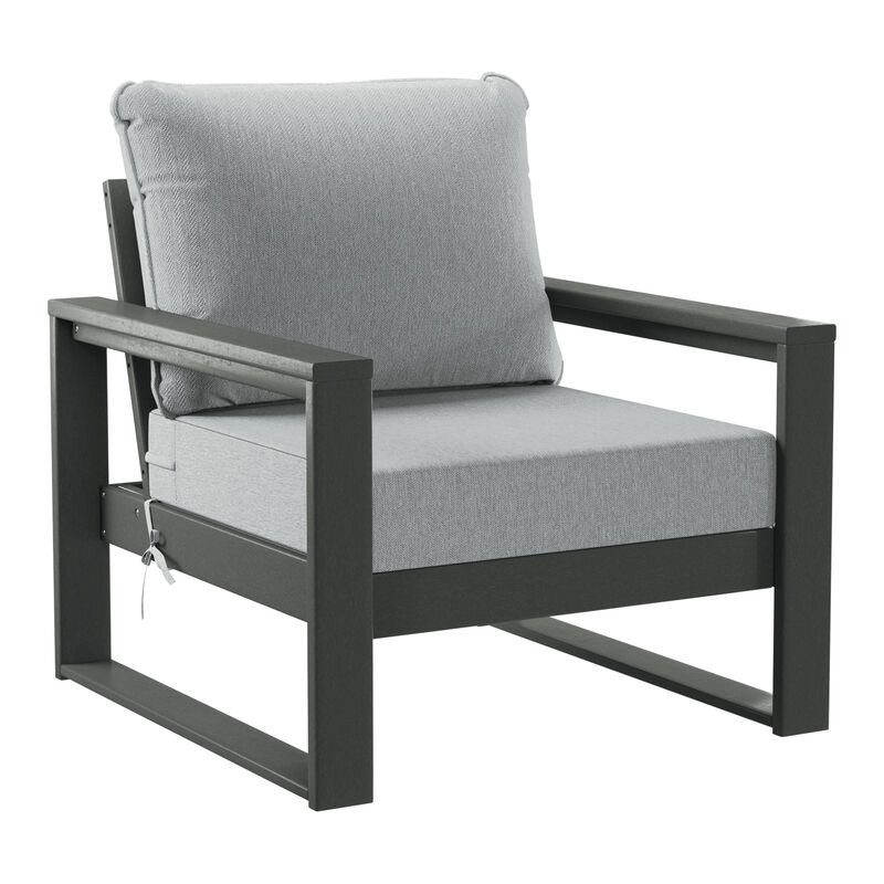 WestinTrends Outdoor Modern 3-Piece HDPE Patio Sofa Set with Side Table image number 2