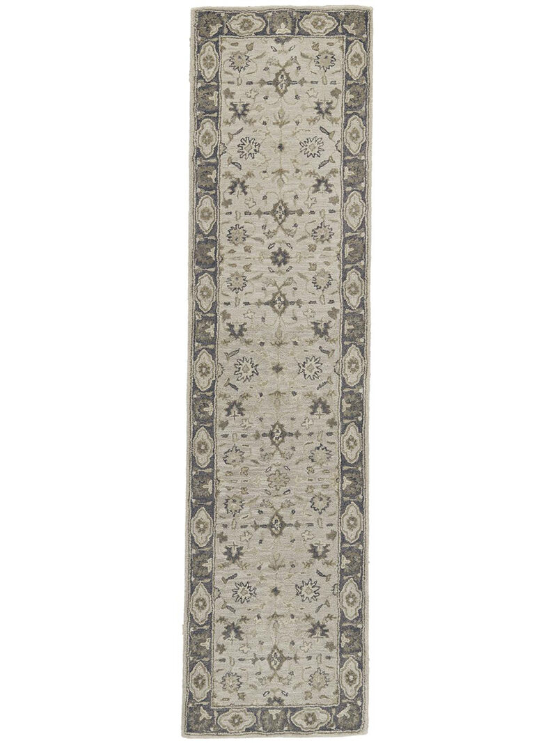 Eaton 8399F Gray/Ivory/Taupe 2'6" x 10' Rug image number 1