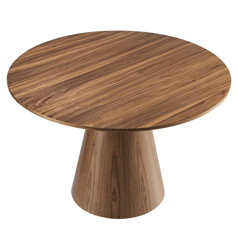 Modway - Provision 47" Round Dining Table Walnut image number 3