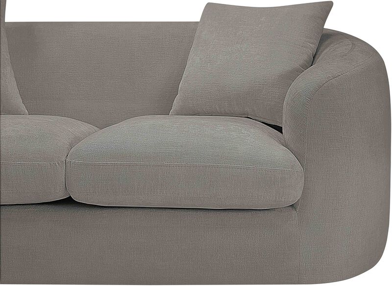 Meridian Furniture Penelope Grey Chenille Fabric Sofa