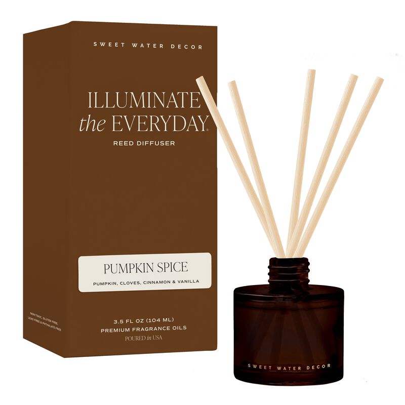 Pumpkin Spice Amber Tinted Glass Jar Reed Diffuser image number 0
