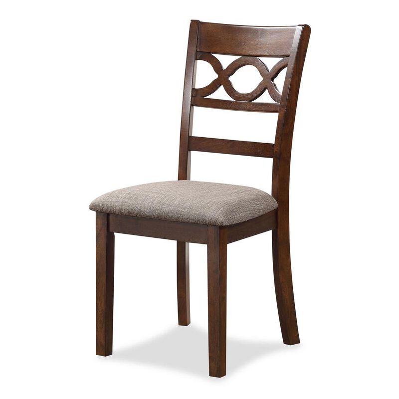 New Classic Furniture Cori 5-Piece Wood Round Dining Table Set with 4 Chairs in Cherry