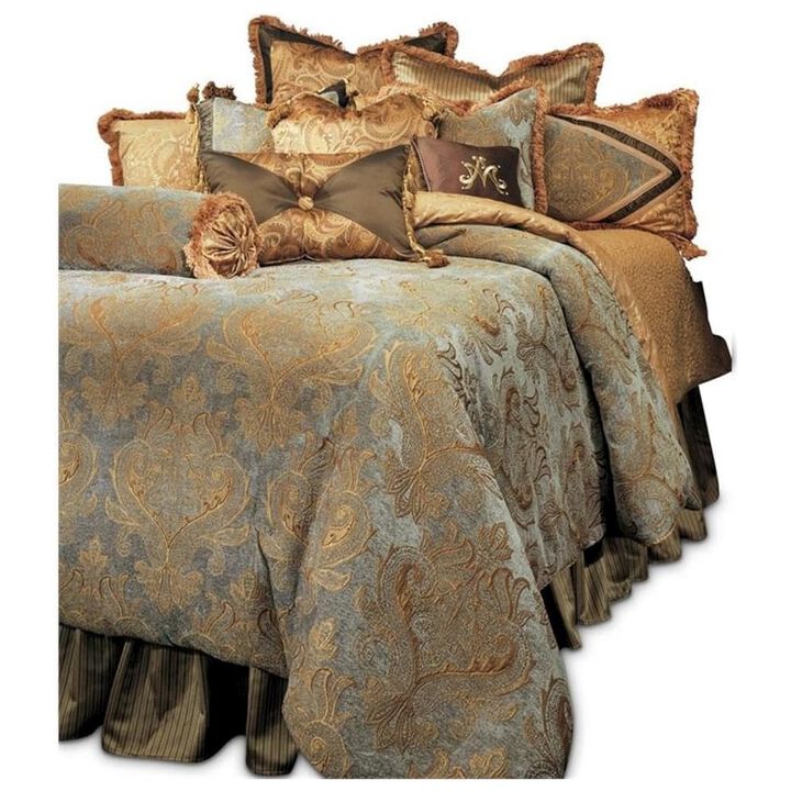 Michael Amini Elizabeth 13-Piece King Comforter Set - Aqua