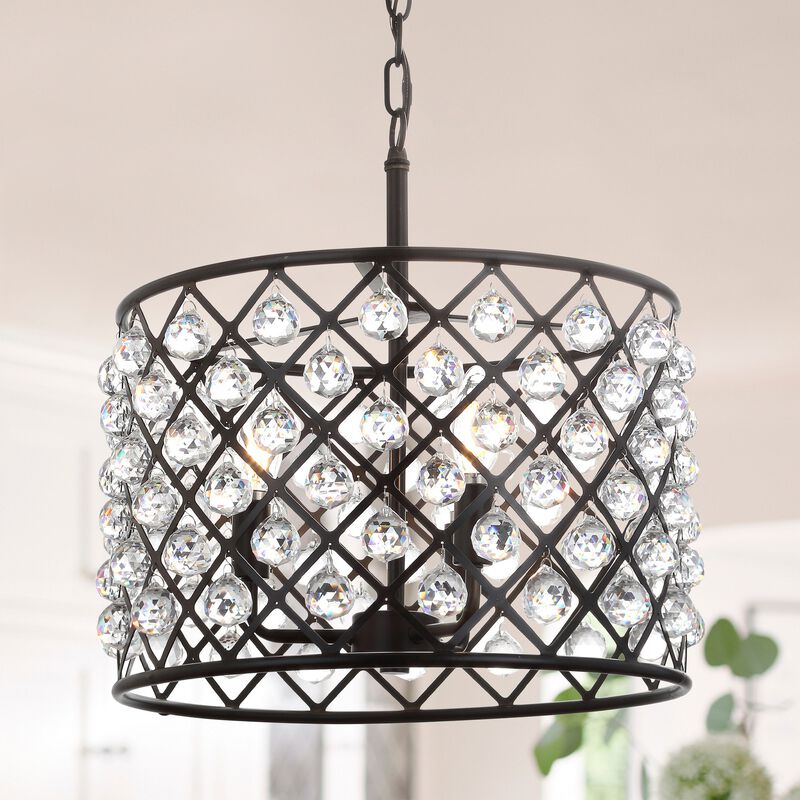 Gabrielle Crystal/Metal LED Pendant