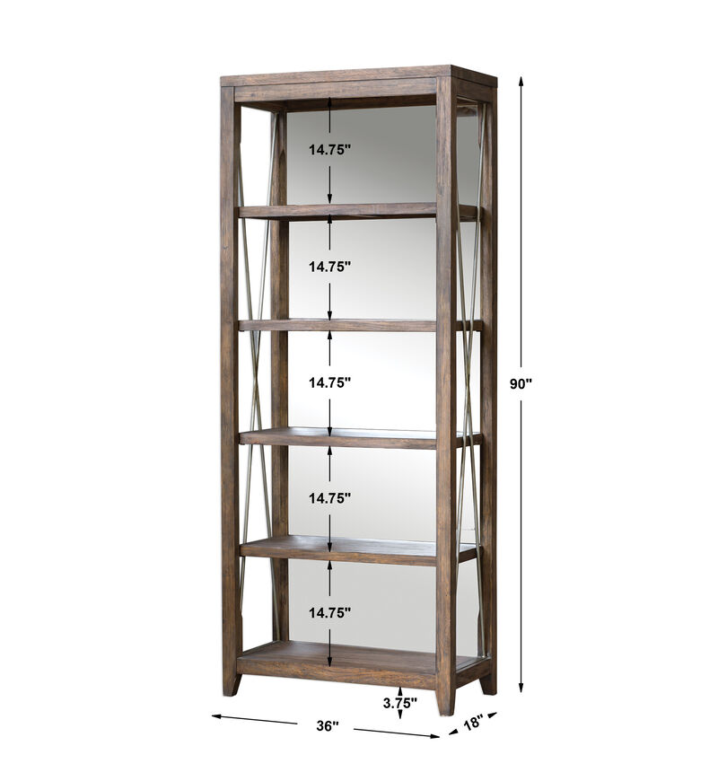 Delancey Weathered Oak Etagere