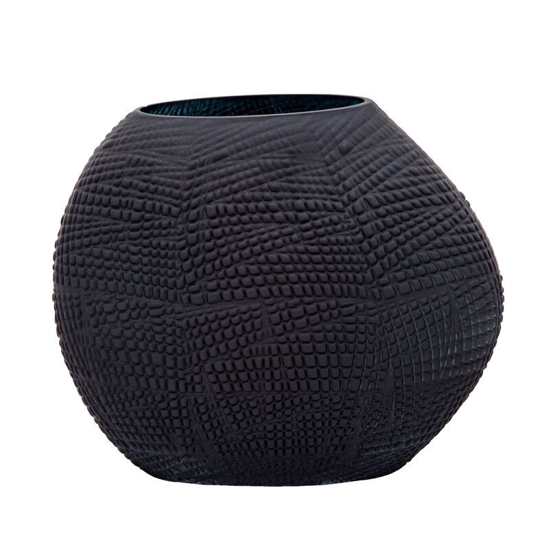 Glass 10"h Textured Vase image number 0