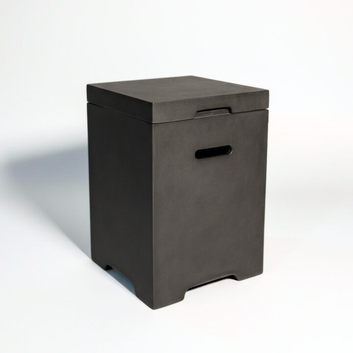 Clihome Outdoor Side Table for Fire Pit，Propane Tank Cover Table, Outdoor Cylinder Hideaway Table for Gas Fire Pit and Gas Griddle