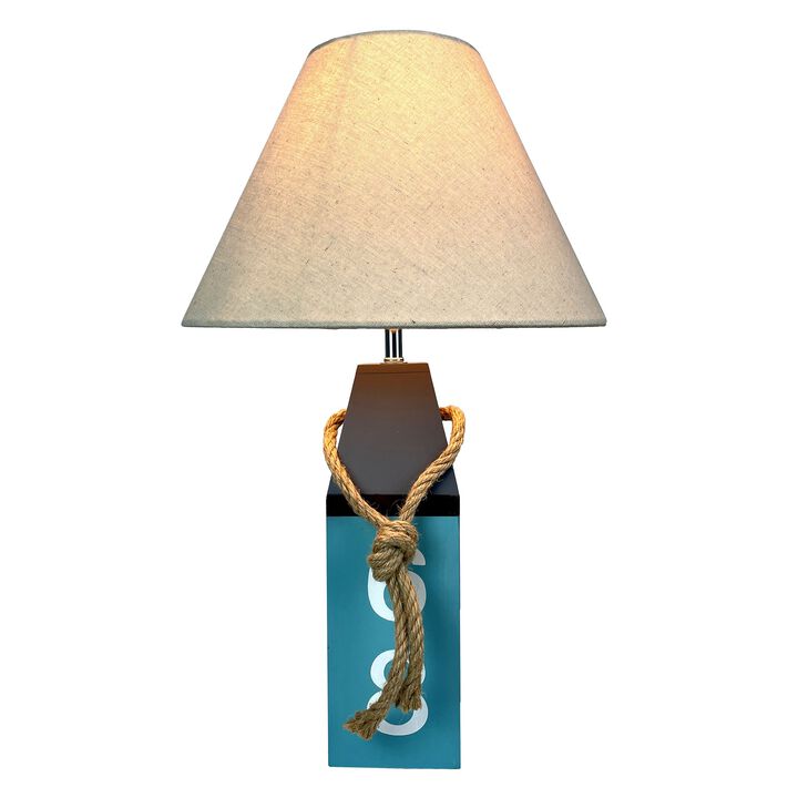 Coastal Blue Buoy Table Lamp 195 Nautical Beach Decor With Shade