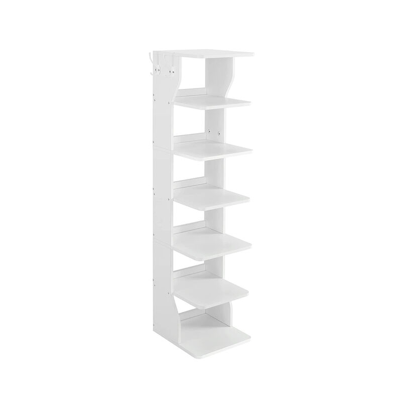 Wood Shoe Rack - 6-Tier Slim Shoe Storage Rack for Stylish Organization
