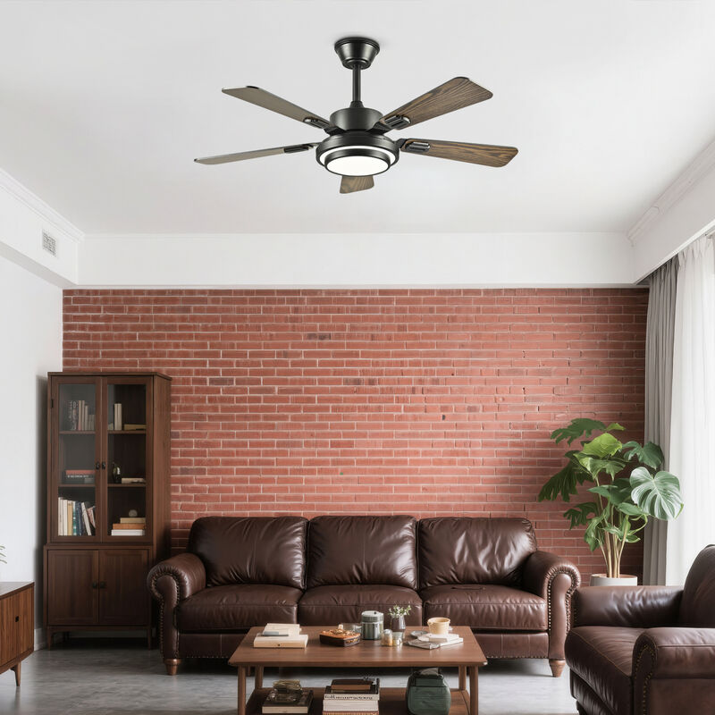 ELEMENT ACE 42 Inch Plywood Blade Ceiling Fan with Dimmable LED Light, Quiet DC Motor 6 Adjustable Speed Levels, Reversible Function for Living Room Bedroom Office Patio Indoor Use image number 8