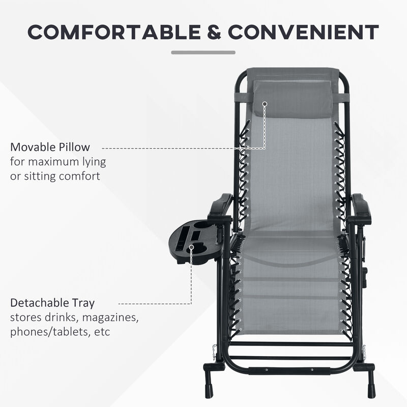 Hivvago 2-Pack Foldable Zero Gravity Rocking Chairs image number 4