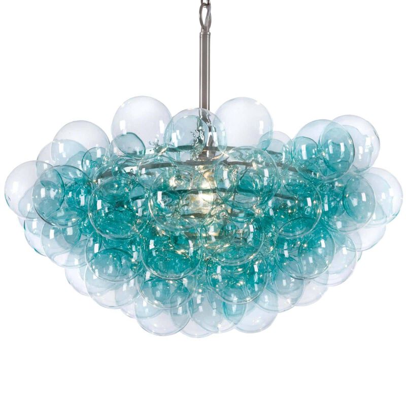 Bubbles Chandelier in Aqua