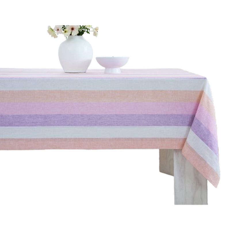 Solino Home 100% Pure Linen Tablecloth - Gelato Stripe