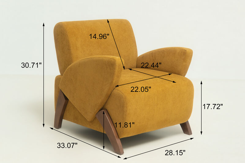 Pumrix Velvet Fabric accent chair image number 9