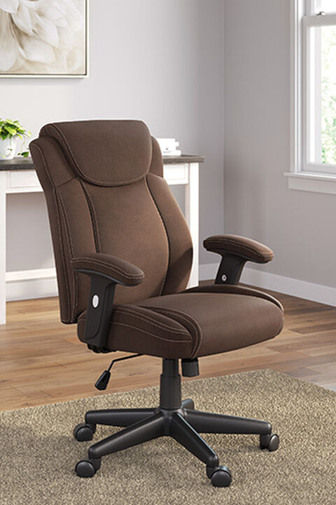 Corbindale Brown Swivel Desk Chair