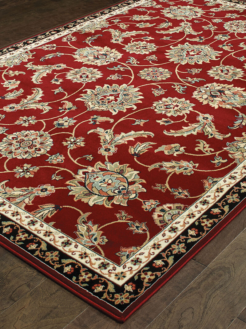 Kashan 5'3" x 7'6" Red Rug image number 1