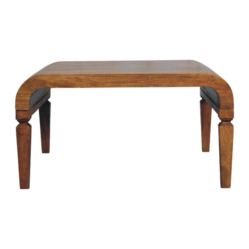 Artisan Furniture Solid Wood Curved Frame Coffee Table , Brown image number 0