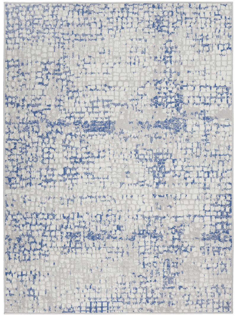 Whimsicle WHS07 Gray/Blue 4' x 6' Rug