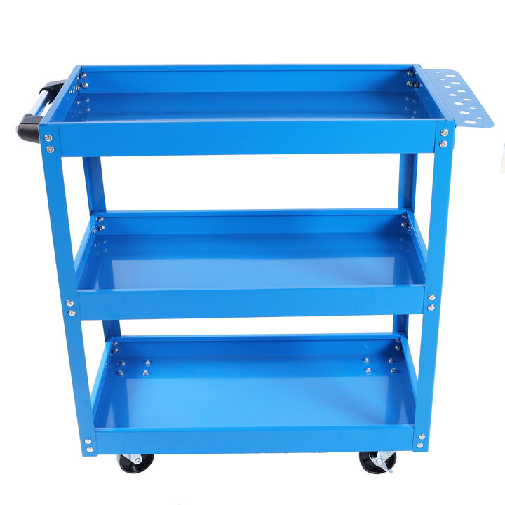 ELEMENT ACE Heavy Duty 3 Tier Rolling Mechanic Tool Cart with Lockable Wheels, 450 LBS Capacity Industrial Utility Service Cart for Garage Workshop Warehouse Storage