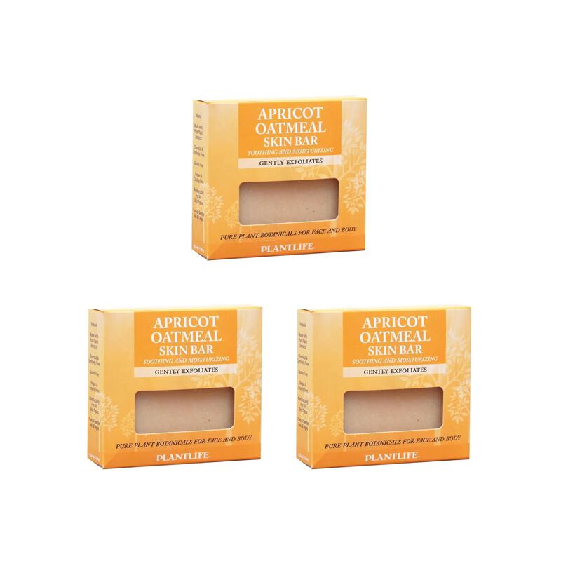Plantlife Bar Soap - Apricot Oatmeal 3 Pack image number 1