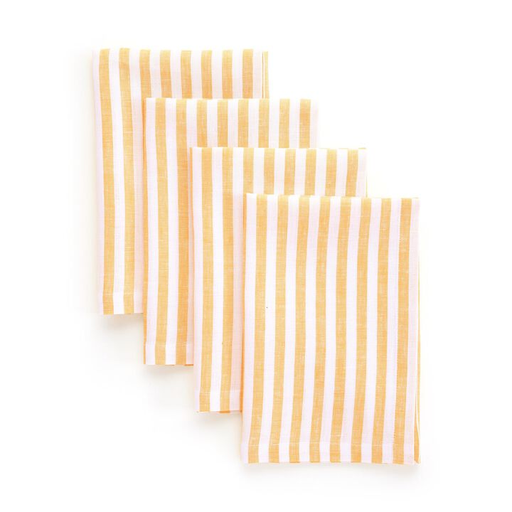 Linen Dinner Napkins - Amalfi Stripe