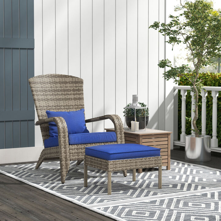 Hivvago Fire Pit Adirondack Chair with Ottoman
