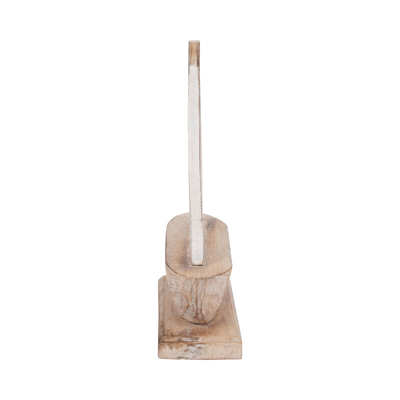 Wood, 14" Sailboat, Natural/white image number 2