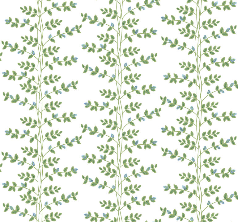 Climbing Vine Blue Wallpaper