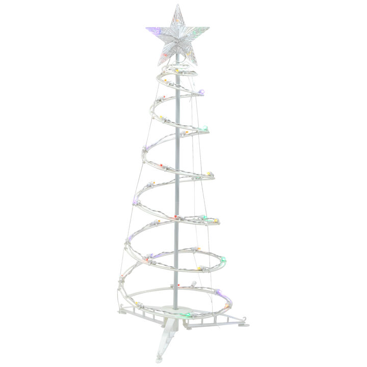 3ft LED Lighted Spiral Cone Tree Outdoor Christmas Decoration  Multi Lights