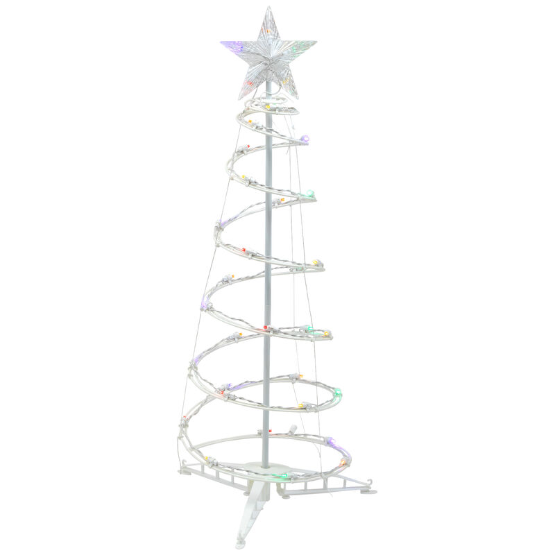 3ft LED Lighted Spiral Cone Tree Outdoor Christmas Decoration  Multi Lights image number 0