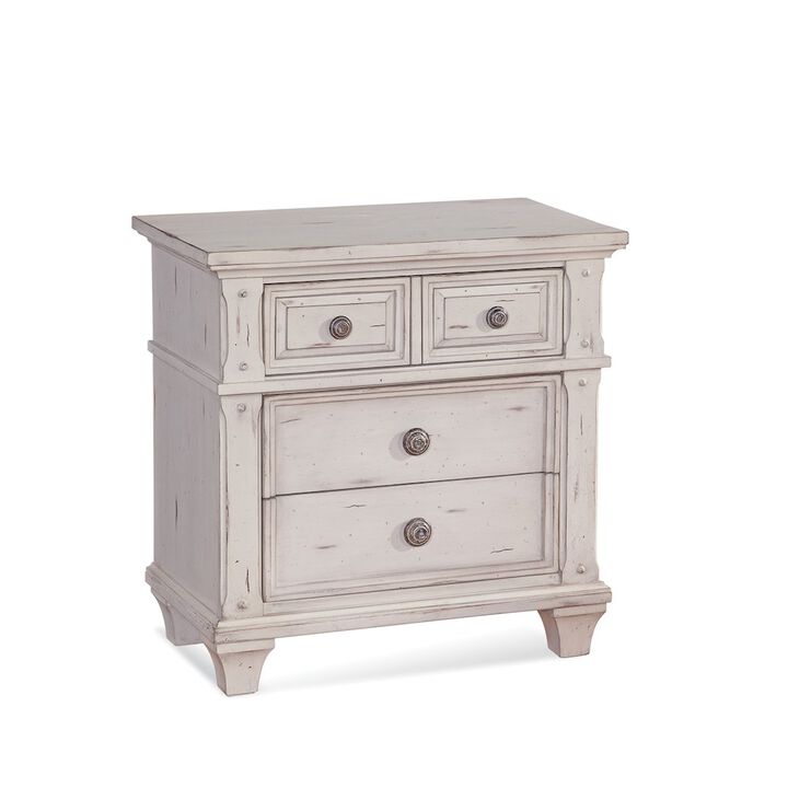 American Woodcrafters Sedona 3-Drawer Nightstand - Cobblestone White