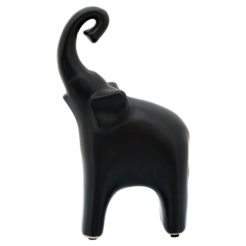 Ceramic Elephant Matte Black image number 3
