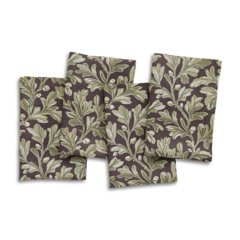 Linen Dinner Napkins - Fallen Leaves image number 0