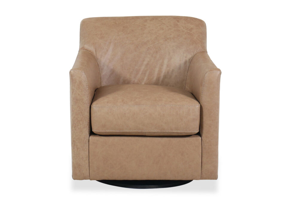 Bradney Leather Swivel Accent Chair