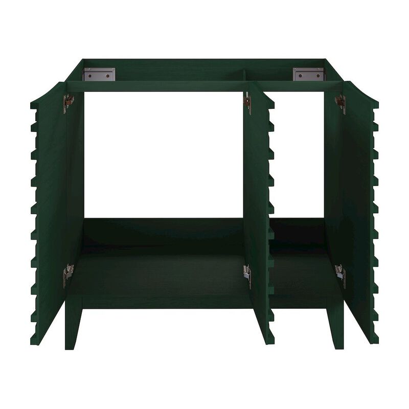 Cascade 36" Freestanding Bathroom Vanity Cabinet without Top in Green Oak image number 3