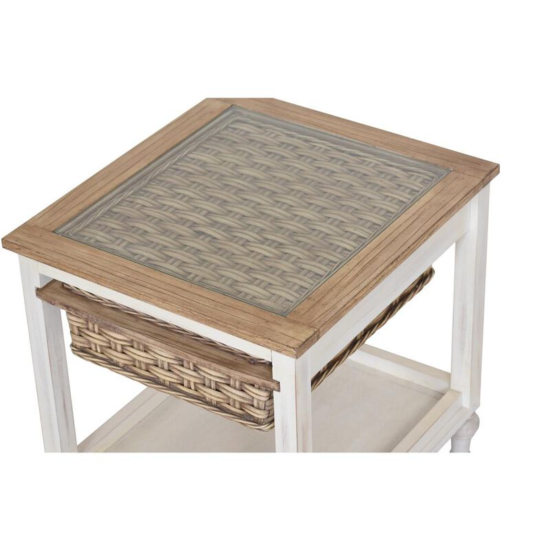 Sea Winds Coastal Furniture Island Breeze 1-Basket End Table