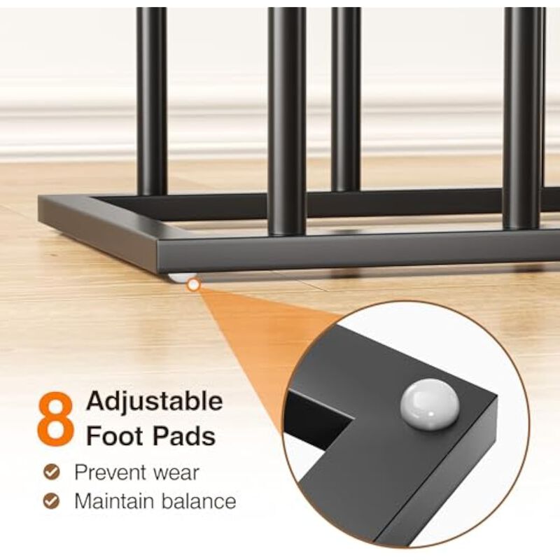 Entryway Shoe Organizer Closet Storage Black Boot Rack Tall image number 3