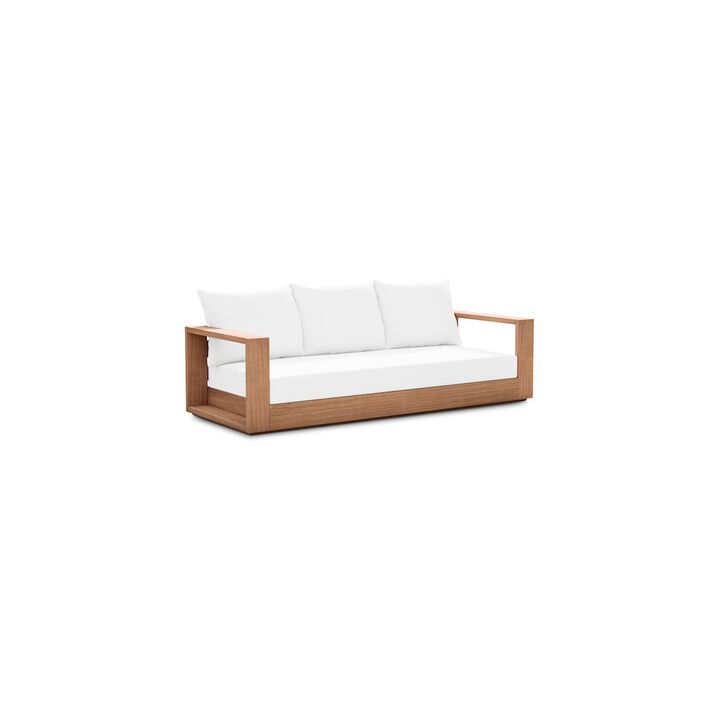 Meridian Furniture Tulum Off White Water Resistant Fabric Outdoor Sofa