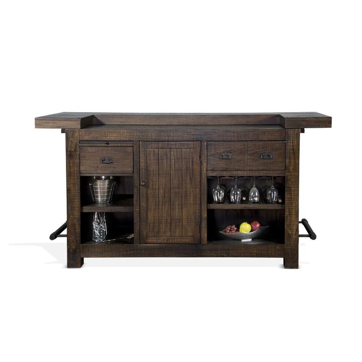 Sunny Designs 80 Traditional Wood Home Bar