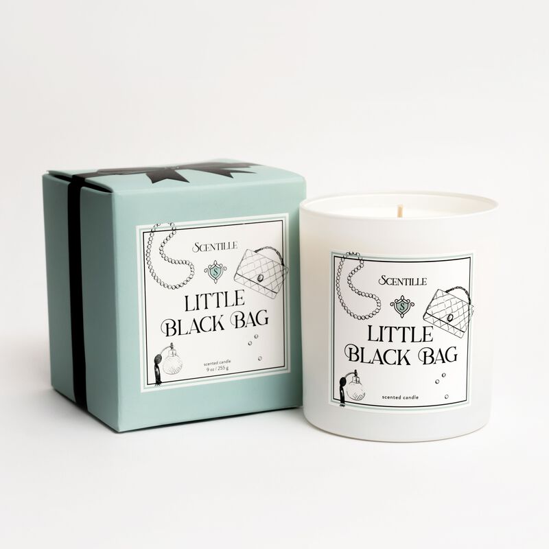 Little Black Bag Candle &ndash; Leather & Amber Scent | Soy Coconut Wax