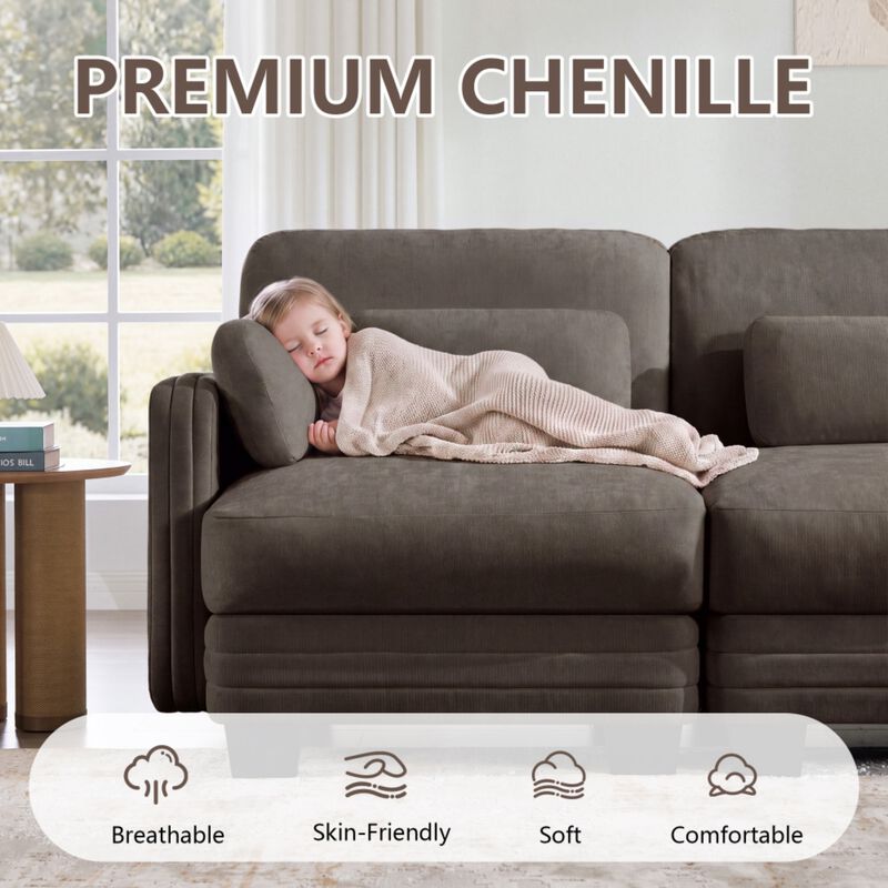 Clesp Modern Minimalist Modular Sectional Sofa image number 3