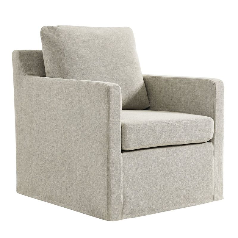 Modway Serene Fabric Slipcovered Swivel Armchair